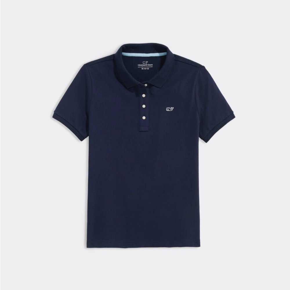 Vineyard Vines Girls Heritage Piqué Polo | Red | Size 7 | Preppy Classic
